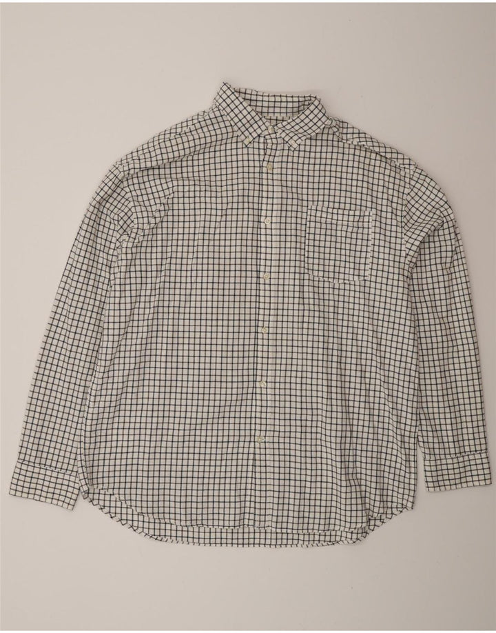 Jack & Jones Camisa para hombre 2XL Algodón a cuadros blanco