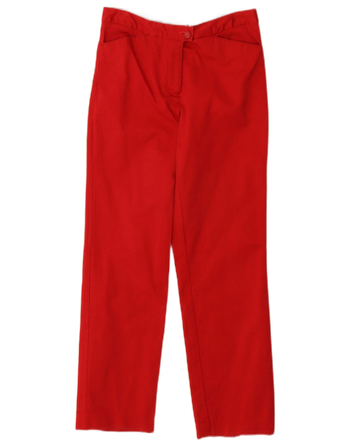 TOMMY HILFIGER Pantalones informales rectos de mujer W25 L27 Algodón rojo