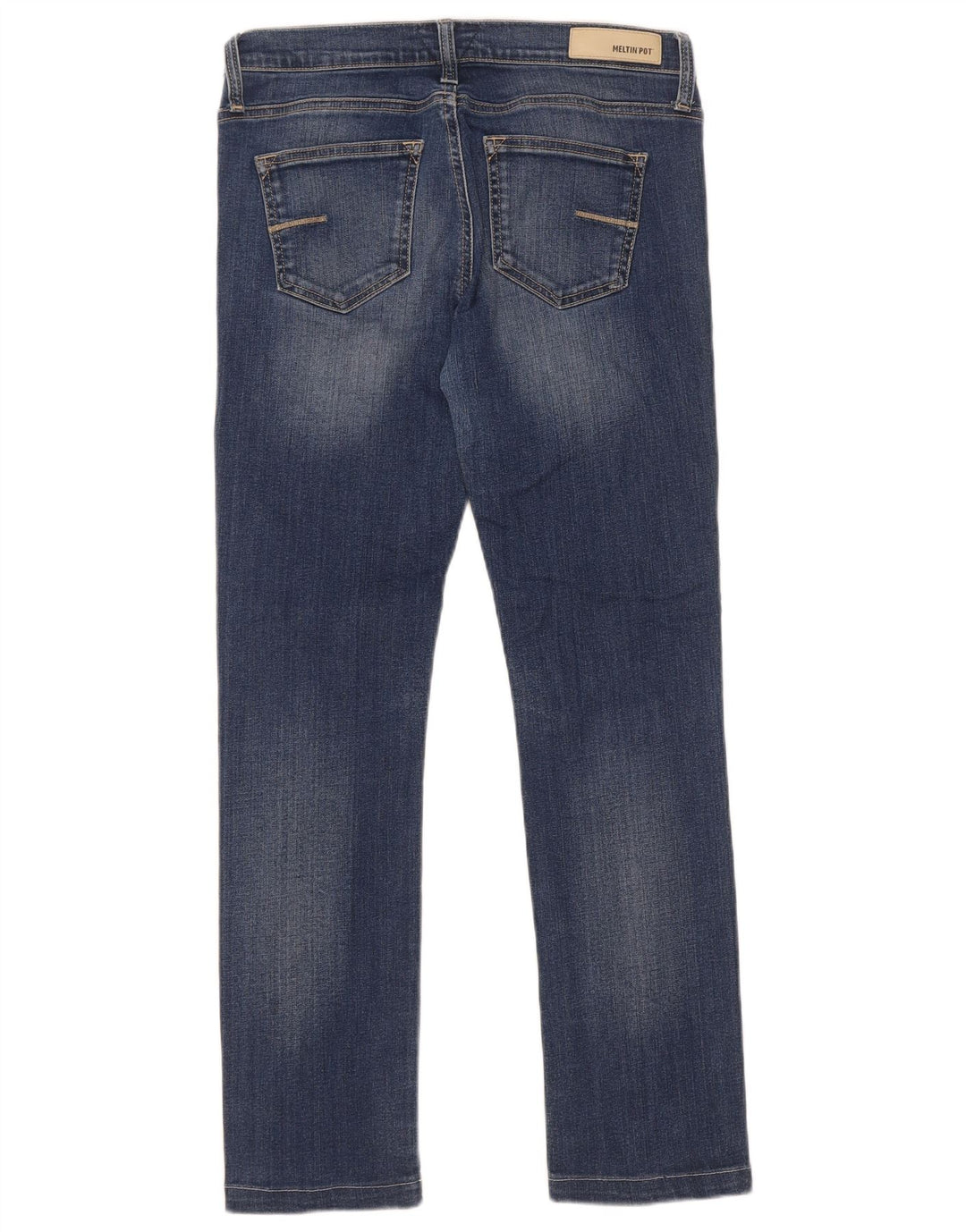 Meltin' Pot Vaqueros rectos para mujer W32 L28 Algodón azul