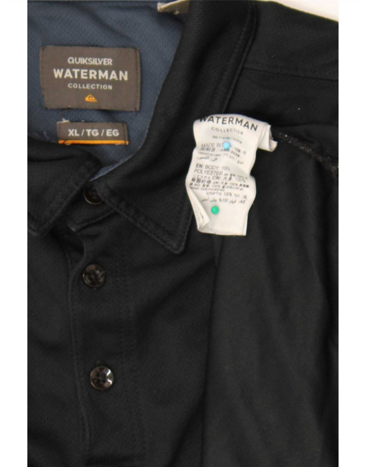 Polo Quiksilver Hombre XL Poliéster Negro
