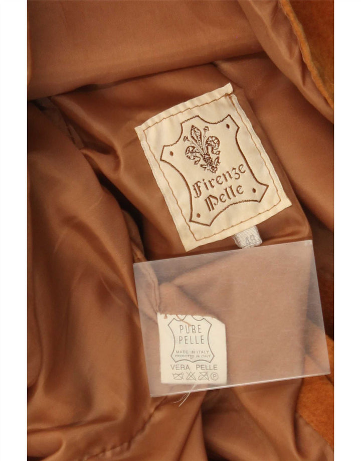 Chaqueta de ante vintage para mujer IT 48 XL Cuero beige