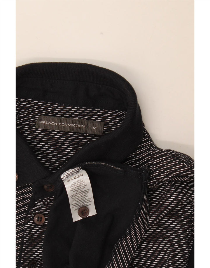French Connection Polo para hombre de algodón a rayas azul marino mediano
