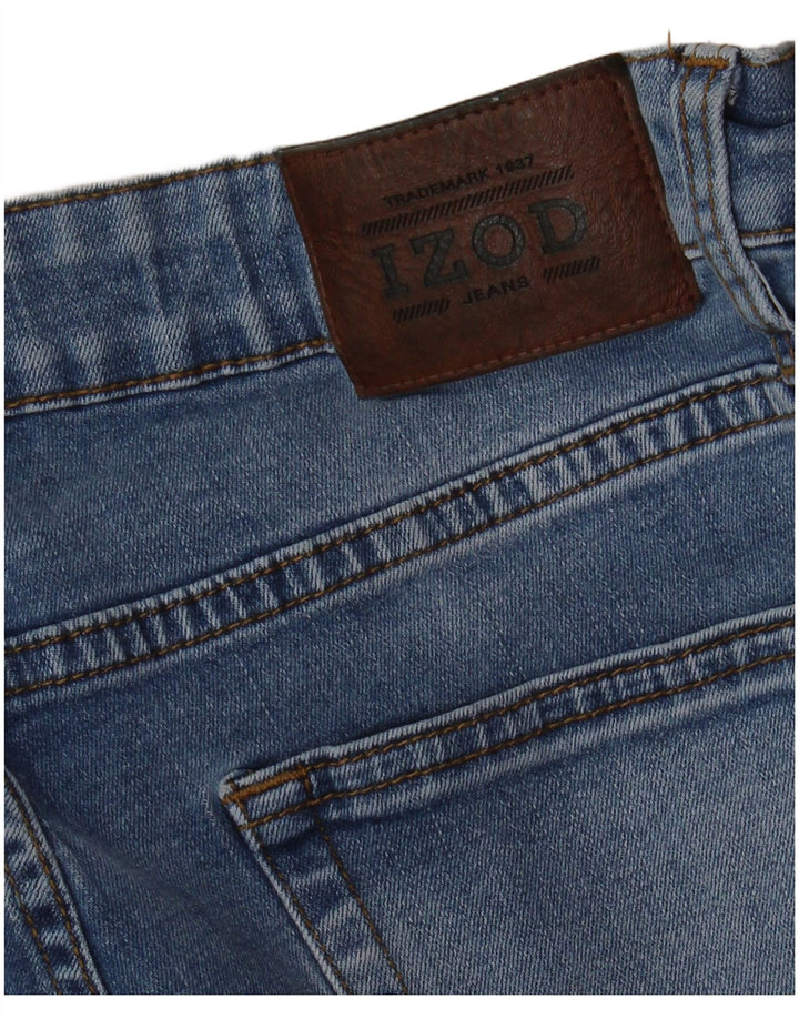 IZOD Vaqueros ajustados elásticos cómodos para hombre W30 L29 azul