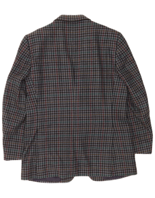 Ermenegildo Zegna Chaqueta tipo blazer de 2 botones para hombre UK 38 Azul medio Pata de gallo