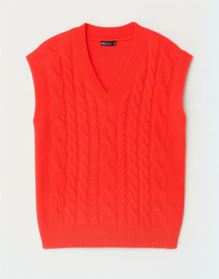 Marks & Spencer Camiseta sin mangas para mujer UK 40 Acrílico naranja mediano