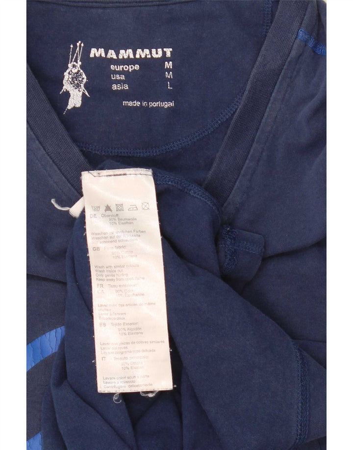 Mammut Hombre Graphic Top Manga Larga Algodón Azul Medio