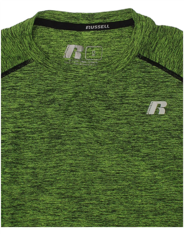 RUSSELL ATHLETIC Camiseta Dri-Power de manga larga para niños 7-8 años Verde medio