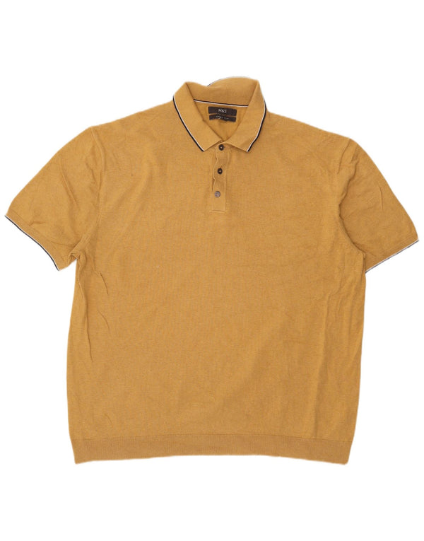 Marks & Spencer Polo para hombre 2XL Algodón amarillo