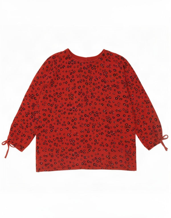 Blusa de manga 3/4 para mujer de Fat Face UK 40 Small Red Animal Print
