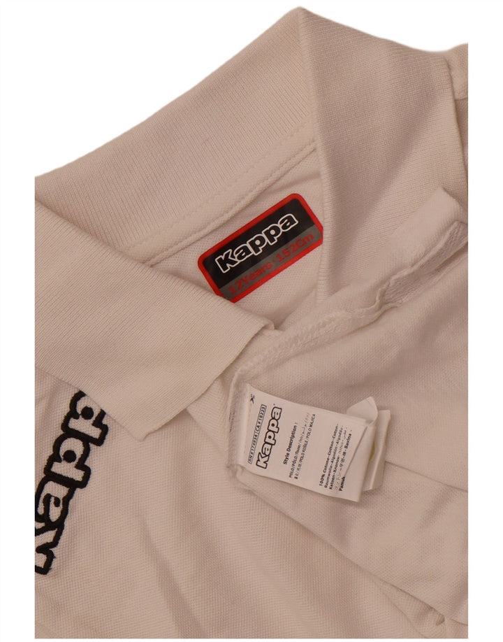 Kappa Polo ACD Solignano para niños 11-12 años Blanco Algodón