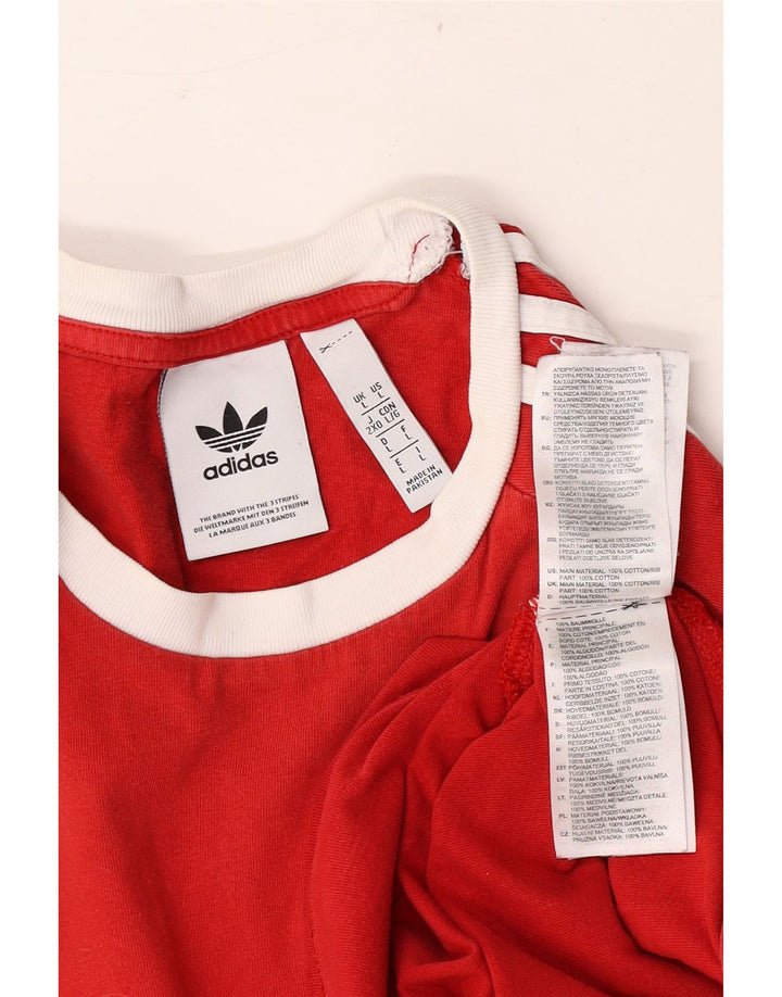 Adidas - Camiseta para hombre, talla grande, color rojo, algodón
