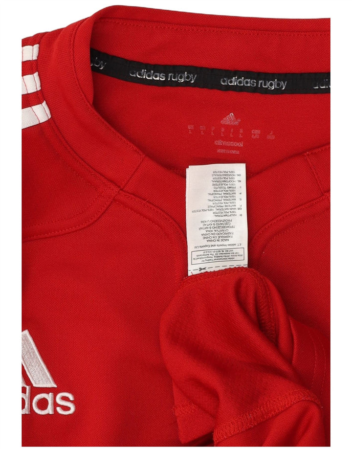 Adidas Mens Climacool Camiseta Top Grande Poliéster Rojo