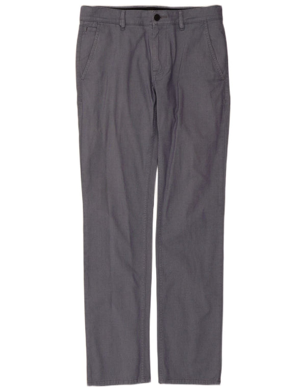 Hugo Boss Hombre Pantalón chino recto W31 L34 Algodón azul