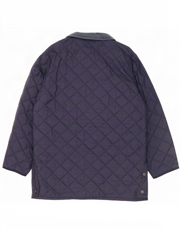 Barbour Chaqueta acolchada LIDDESDALE para hombre Reino Unido 40 Grande Nylon azul marino
