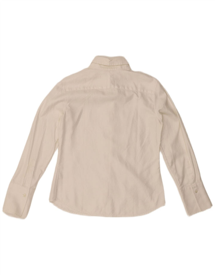 BANANA REPUBLIC Camisa de pana para mujer Reino Unido 44 Algodón blanco mediano