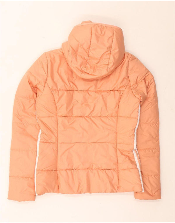 Adidas Chaqueta acolchada con capucha Primegreen para mujer UK 10 Small Naranja Poliéster