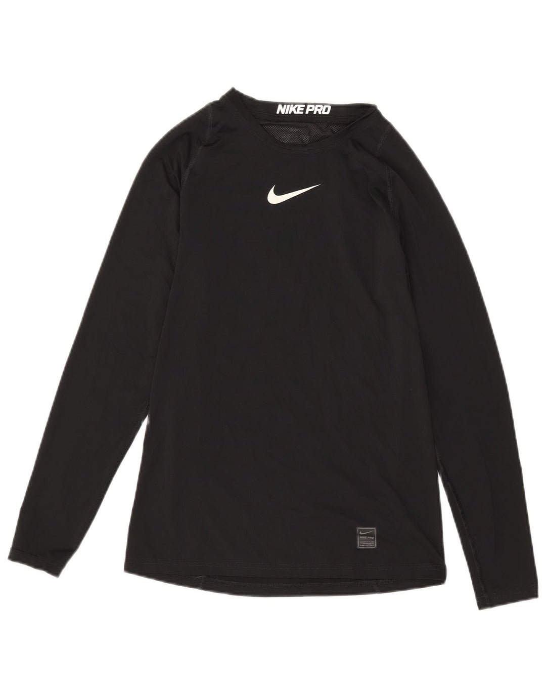 Nike Dri Fit Graphic Top manga larga para hombre, poliéster negro pequeño