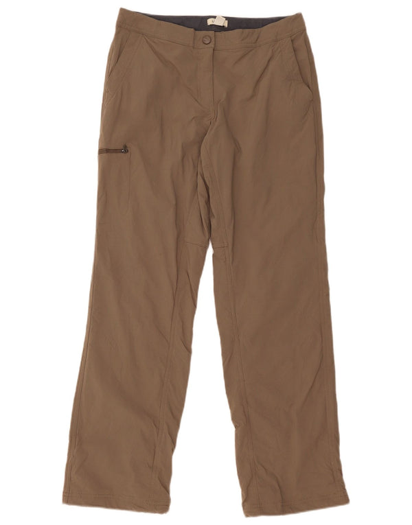 L.L.Bean Pantalones cargo rectos para mujer US 8 Medium W30 L31 Nylon marrón