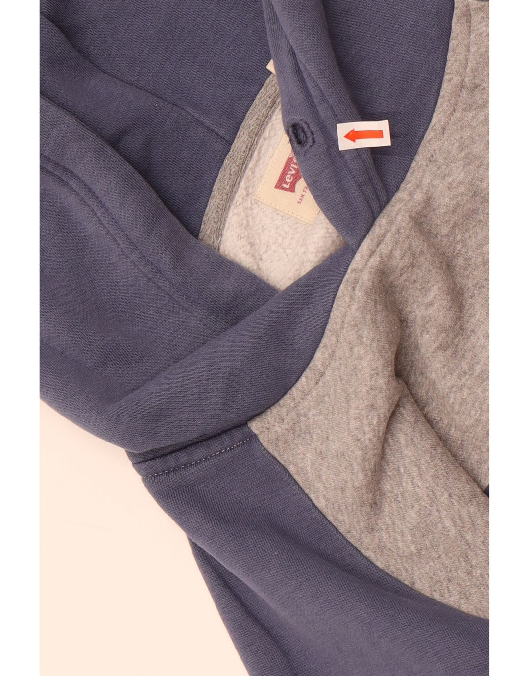 Levi's Jersey con capucha y corte relajado con diseño gráfico en bloques de color gris medio para hombre