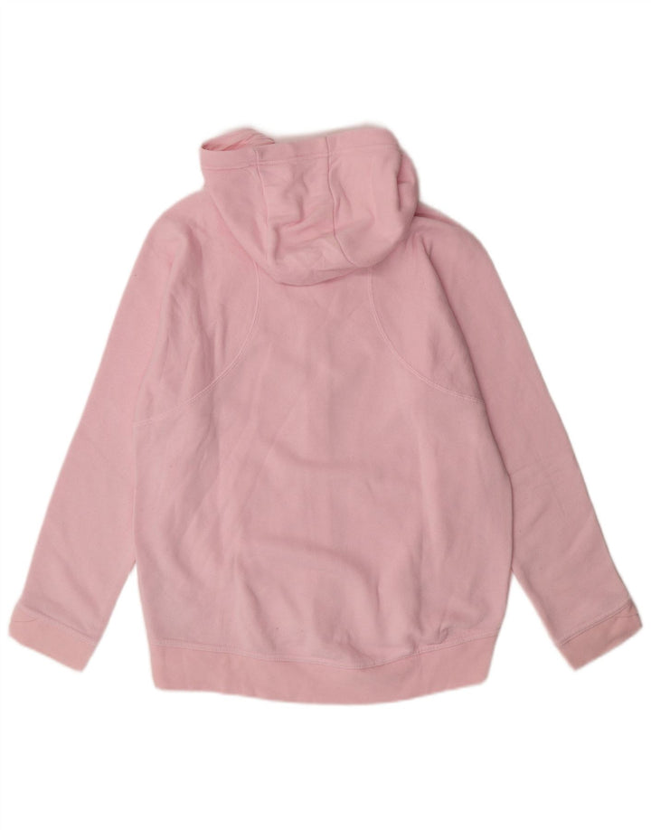 NIKE Sudadera con capucha y cremallera para niñas 12-13 años Grande Algodón rosa