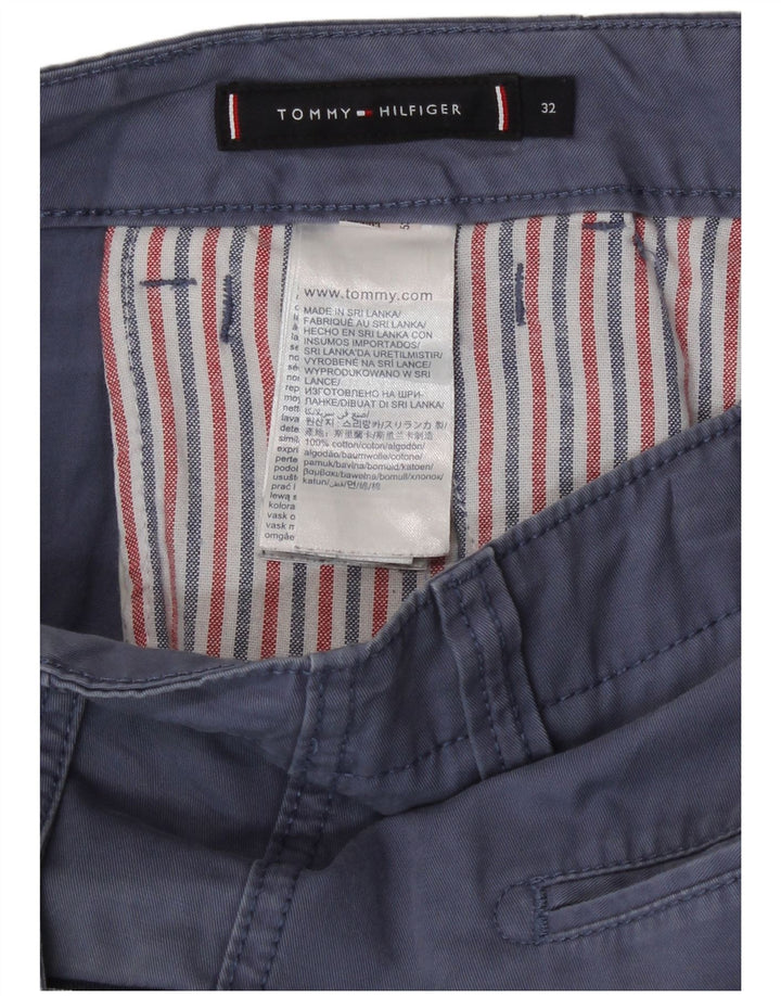 Tommy Hilfiger Shorts Cargo Hombre W32 Algodón Azul Medio