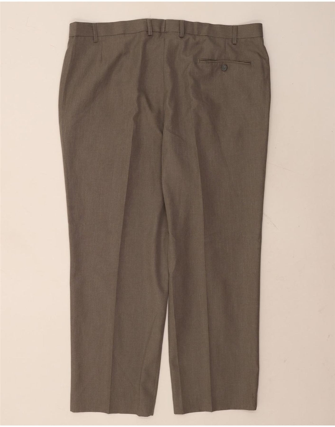 Marks & Spencer Pantalones de traje con pinzas y ajuste a medida para hombre W42 L29 Gris