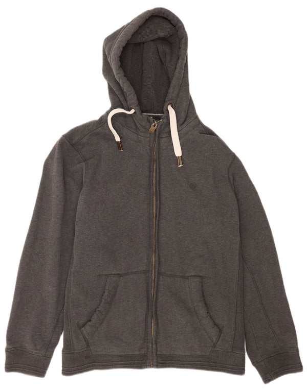 Sudadera con capucha y cremallera para hombre Fat Face Algodón gris grande