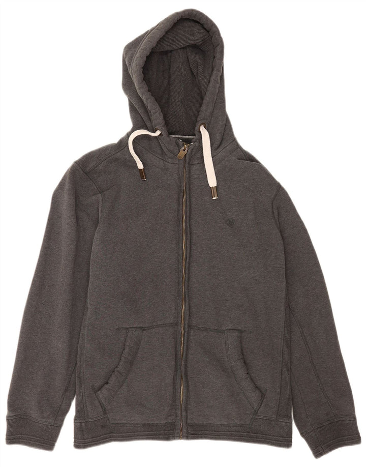 Sudadera con capucha y cremallera para hombre Fat Face Algodón gris grande
