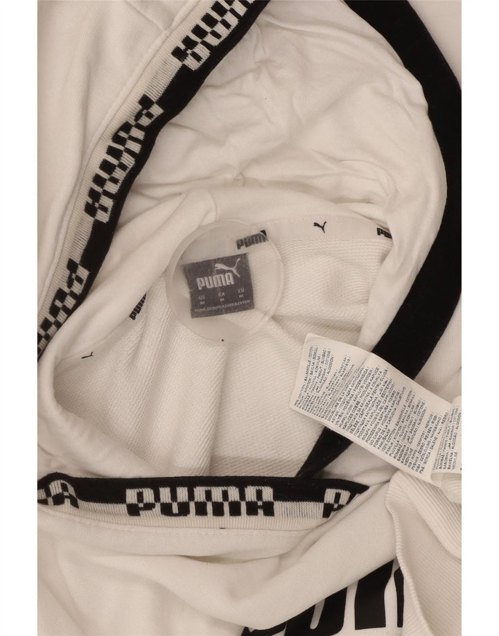 PUMA Jersey con capucha gráfica para mujer Reino Unido 14 Algodón blanco mediano