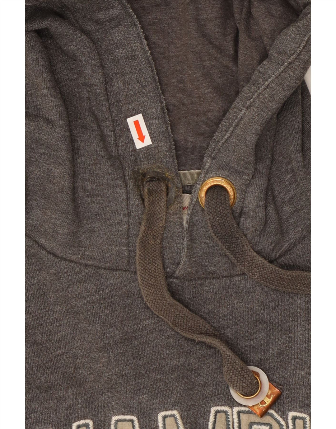 CHAMPION Jersey con capucha gráfico para mujer Reino Unido 16 Algodón gris grande