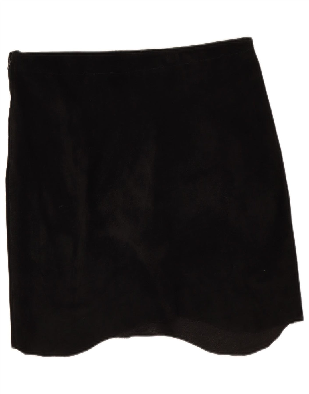 Vintage mujer ante falda asimétrica W32 grande negro