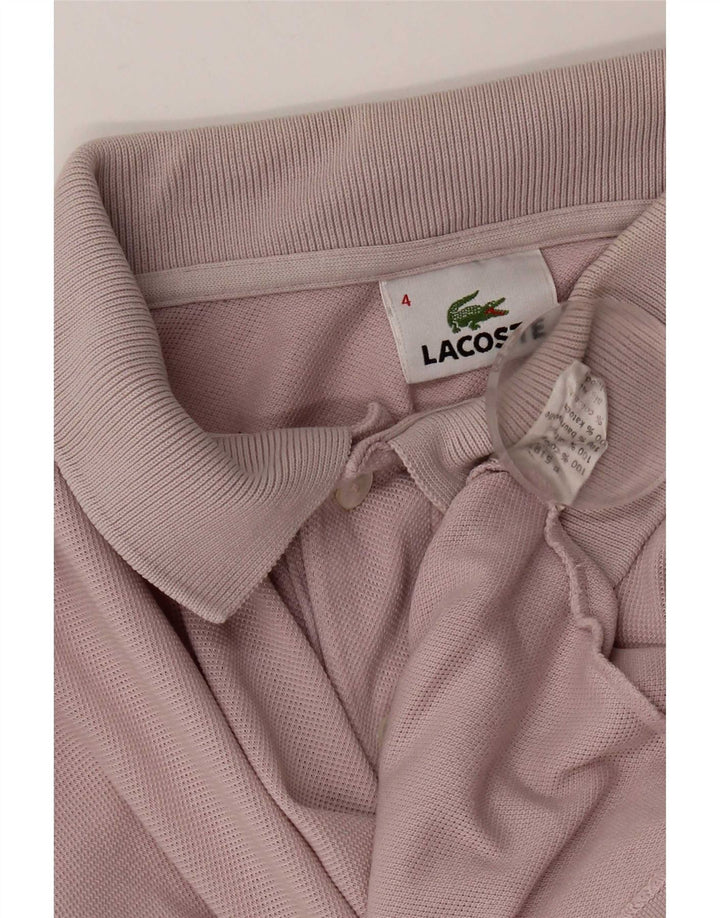 Polo Lacoste para hombre talla 4 algodón rosa mediano