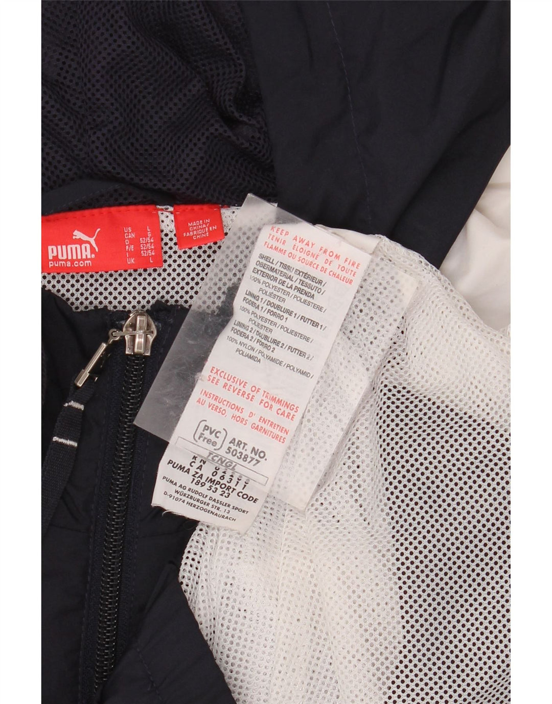 PUMA Chaqueta superior de chándal con capucha para hombre, talla grande, color azul marino