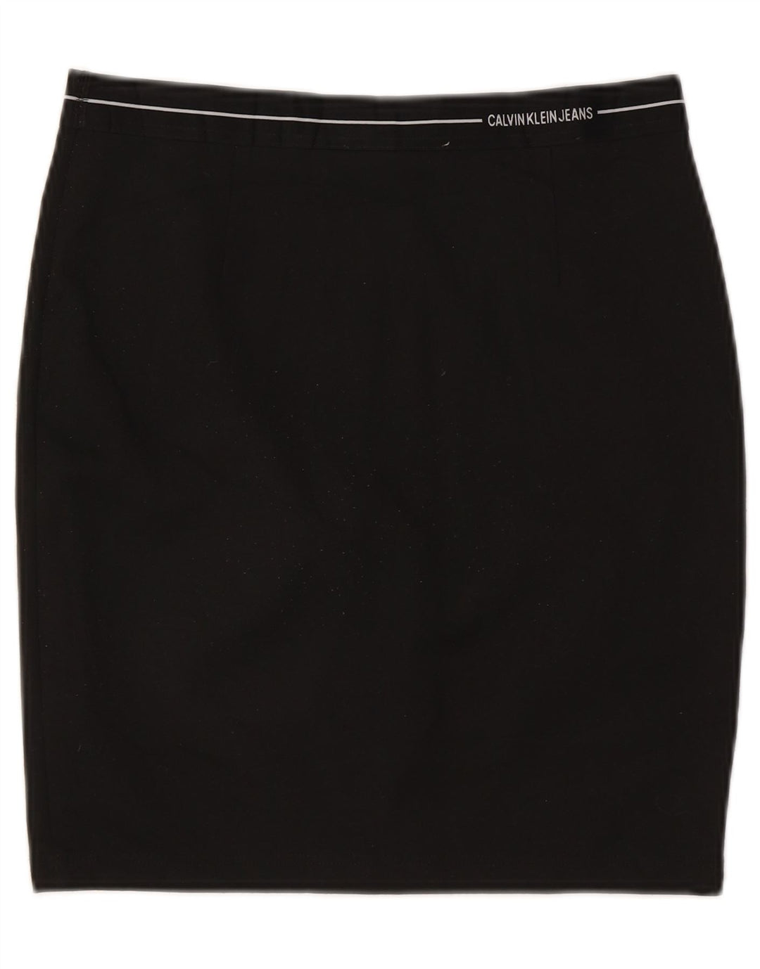 CALVIN KLEIN Falda lápiz para mujer grande W32 Poliéster negro