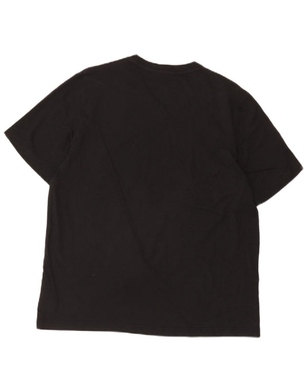 Adidas - Camiseta para hombre, talla grande, algodón negro