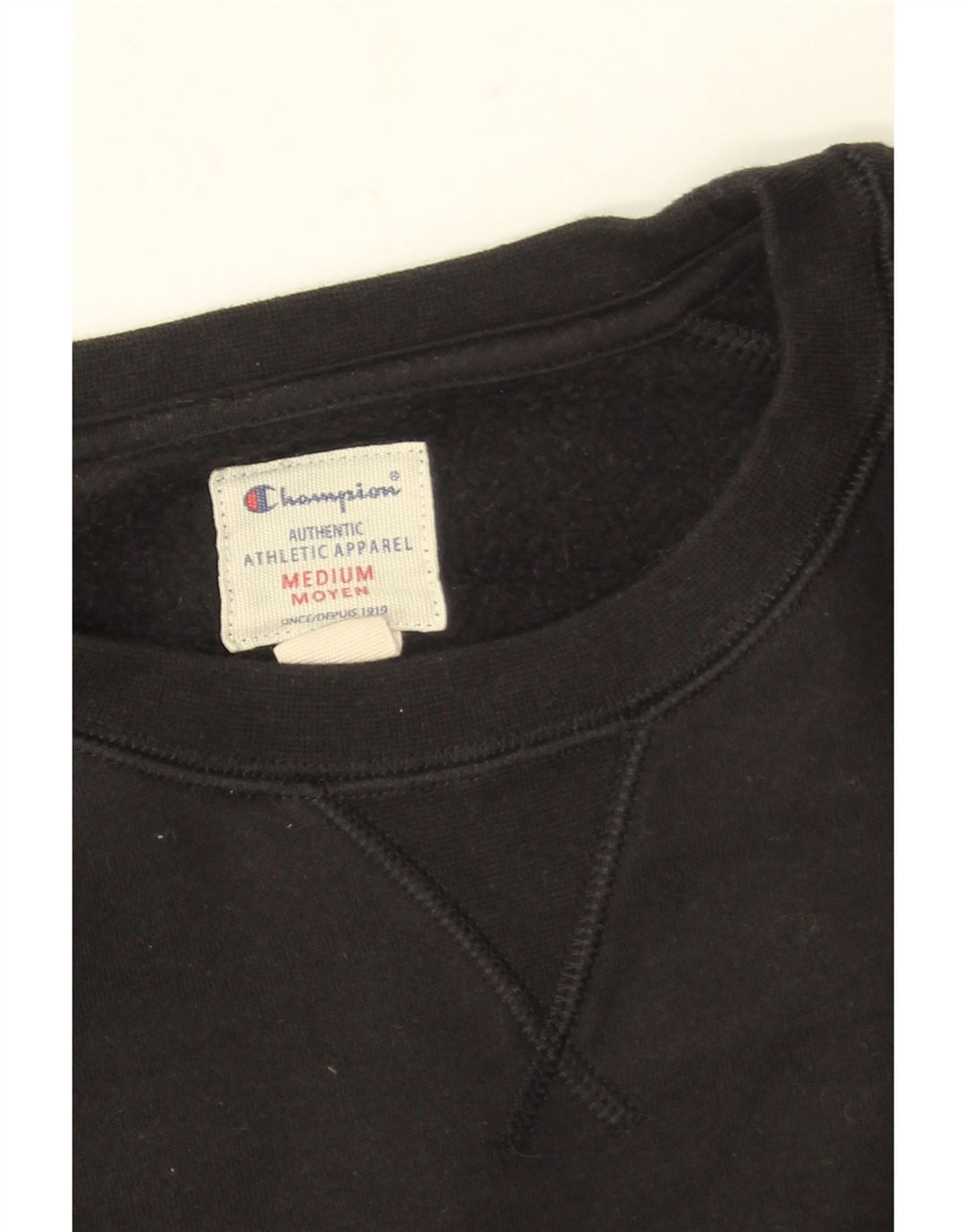 Champion Sudadera Con Estampado Gráfico Jumper De Algodón Negro Mediano