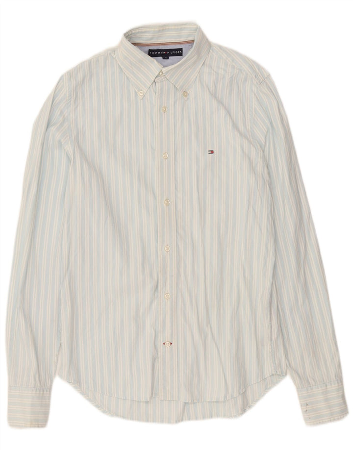 Camisa Tommy Hilfiger Hombre Algodón Rayas Azul Medio