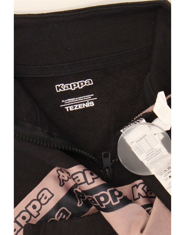 Kappa Sudadera con gráfico extragrande para mujer, talla 10, color negro
