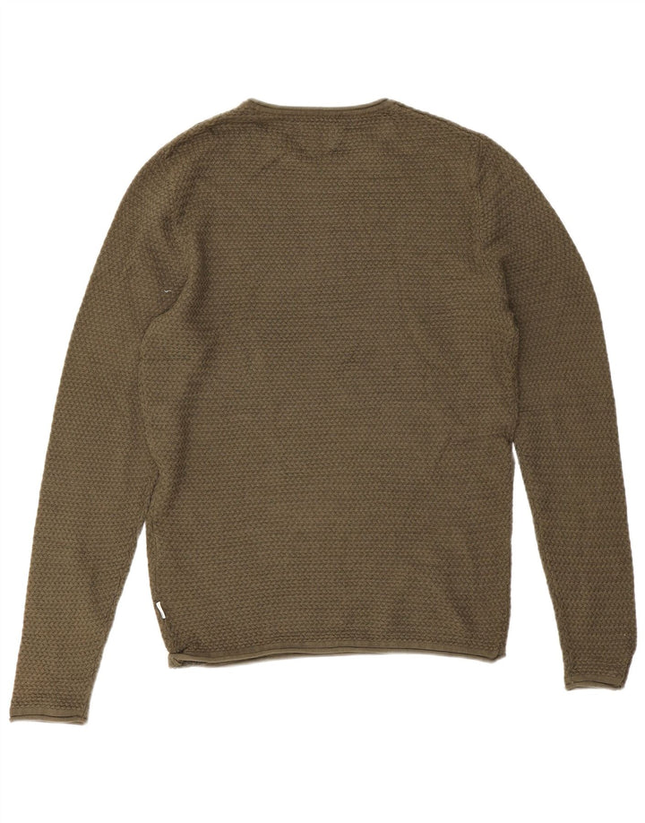 Jack & Jones Jersey con Cuello Redondo para Hombre Small Khaki Cotton