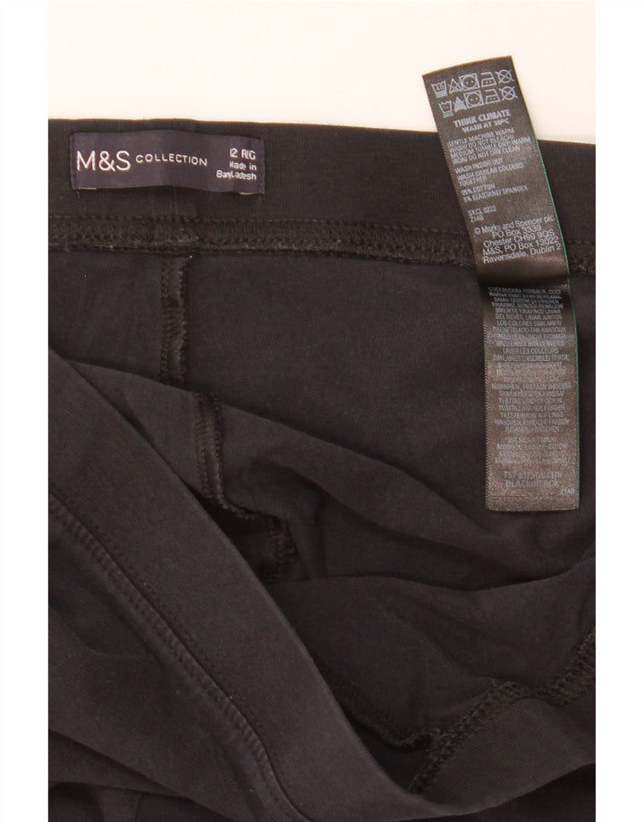 Marks & Spencer Leggings para mujer Reino Unido 12 Mediano Algodón negro