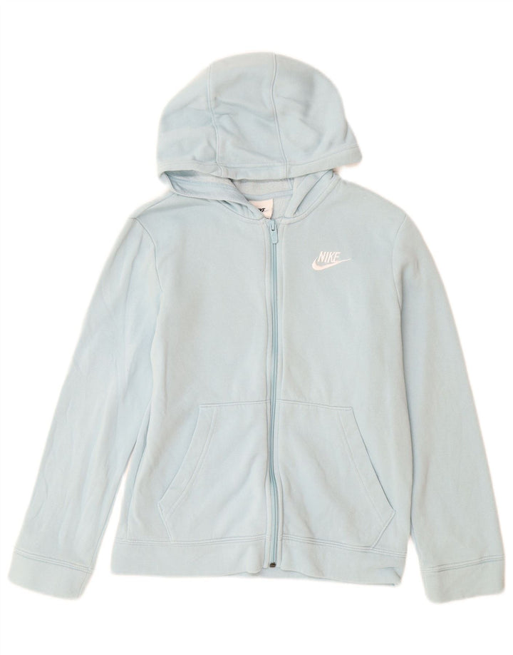 NIKE Boys Full Tracksuit 10-11 Years Medium Blue Cotton
