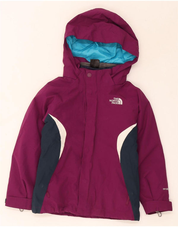 The North Face Chaqueta de esquí con capucha para niña 5-6 años XS Granate Colorblock
