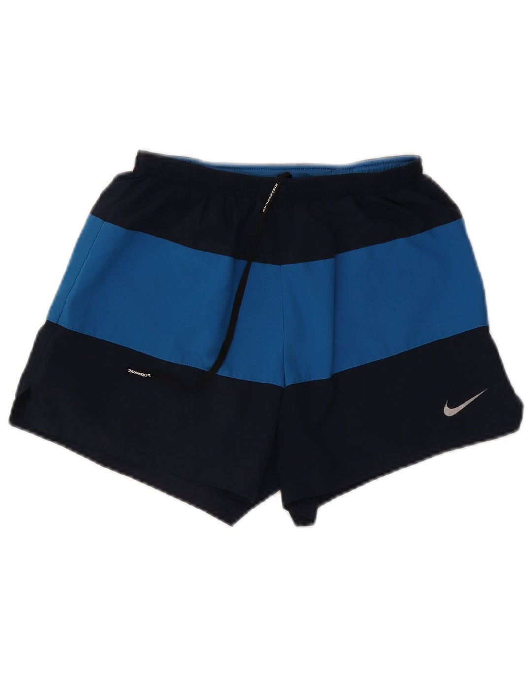 Pantalones cortos deportivos Nike Dri Fit para hombre Poliéster color block azul marino mediano