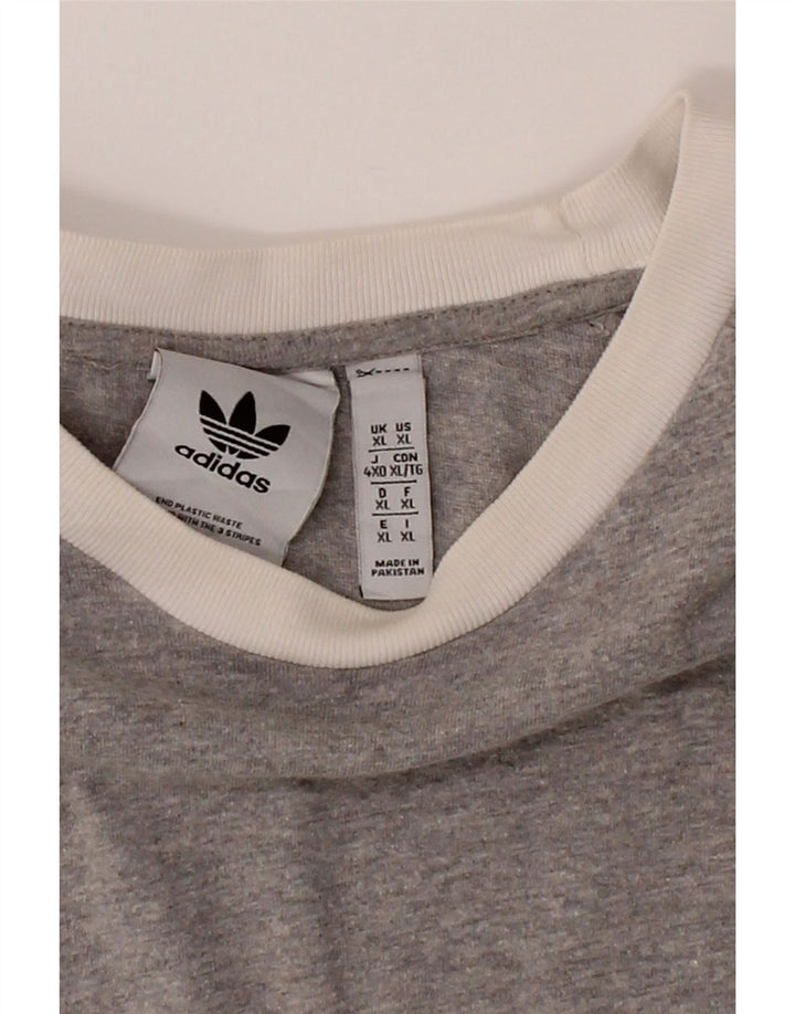 ADIDAS Mens T-Shirt Top XL Grey Cotton Vintage Adidas and Second-Hand Adidas from Messina Hembry 