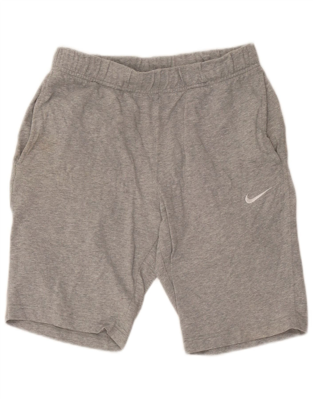 Nike Pantalones cortos casuales para hombre de algodón moteado gris pequeño