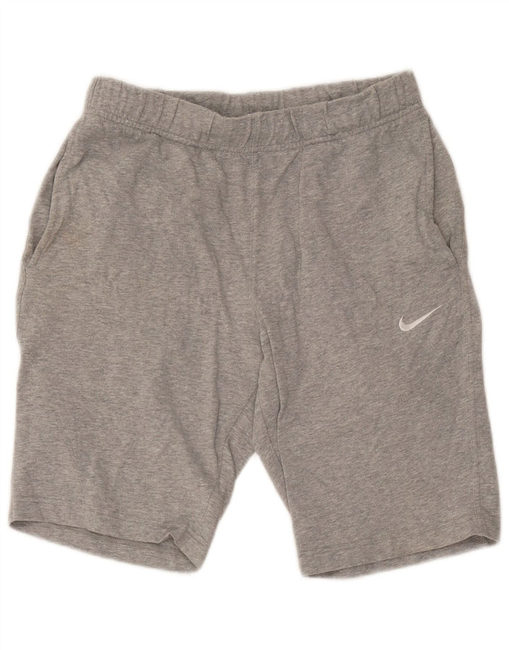 Nike Pantalones cortos casuales para hombre de algodón moteado gris pequeño