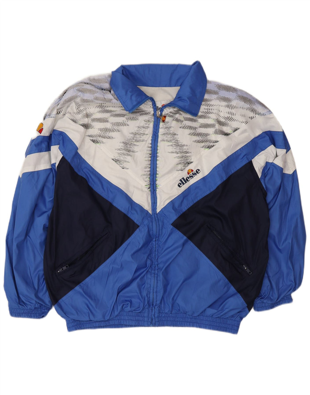Chándal completo para hombre Ellesse IT 50 poliéster color block azul grande