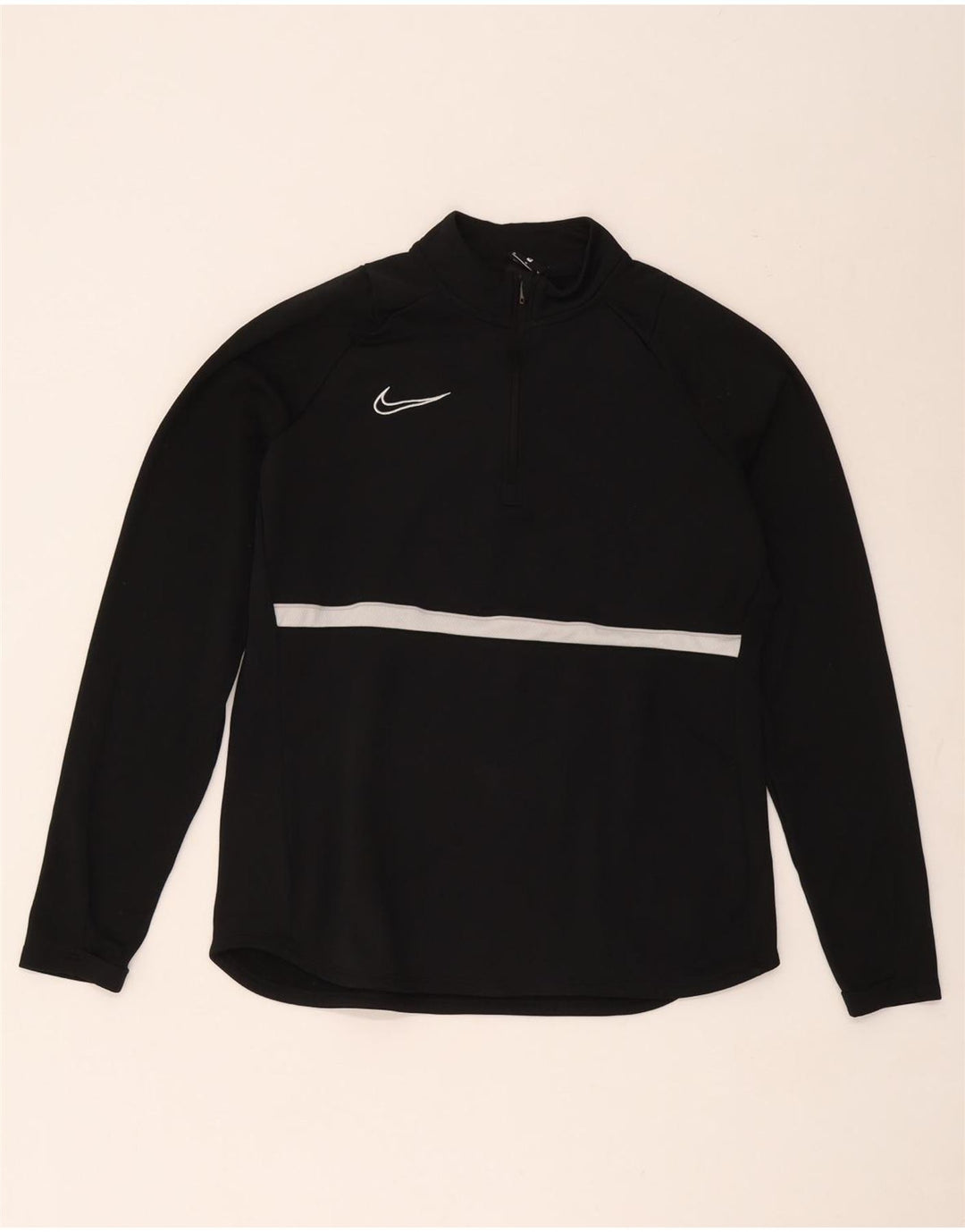Nike Dri Fit - Chándal con cremallera y cuello para hombre, talla mediana, color negro
