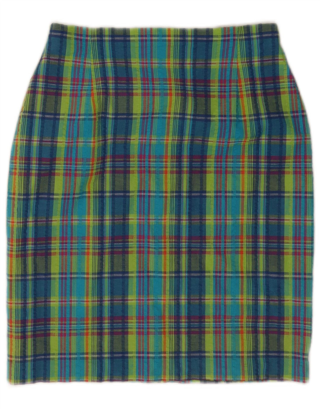 Marks & Spencer Falda lápiz para mujer UK 12 Medium W26 Cuadros multicolores