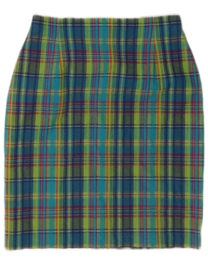 Marks & Spencer Falda lápiz para mujer UK 12 Medium W26 Cuadros multicolores